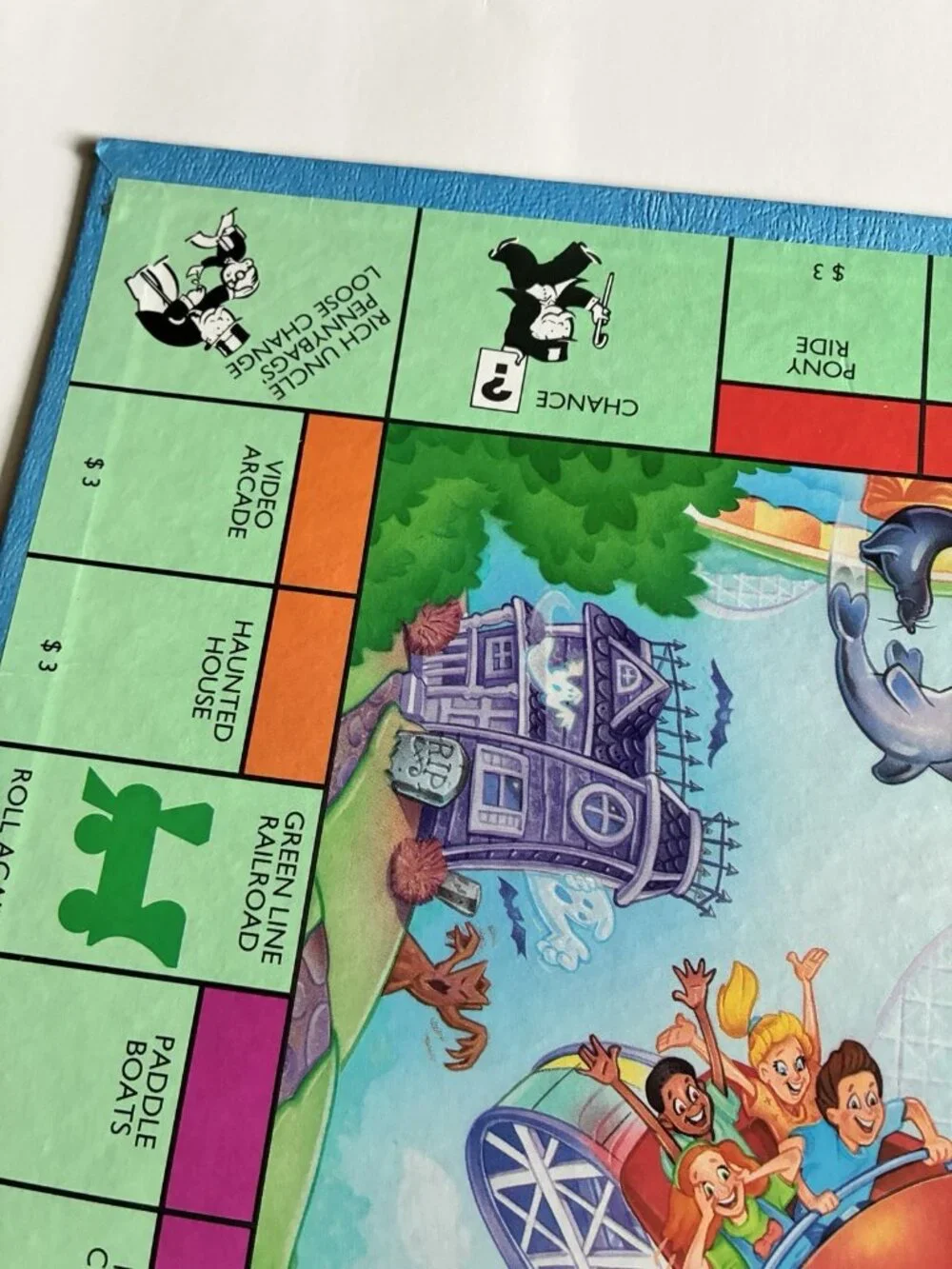 1996 Monopoly Junior Amusement Park Game Board Replacement Parker Brothers